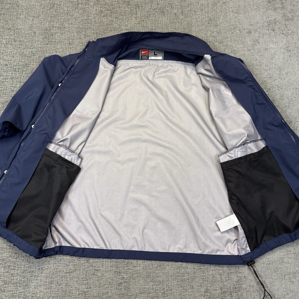 Nike Team Virginia Cavaliers Jacket Mens L Navy Full Zip Snap Windbreaker Rain - Picture 6 of 14